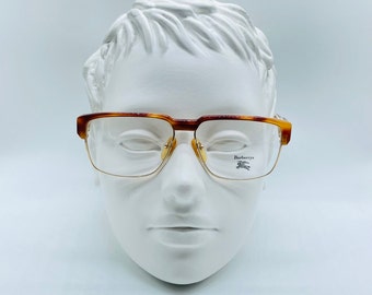Burberrys&#39;s London  B19-02 90s Vintage Tortoise Square  Eyeglasses Womens & Mens Frame NOS