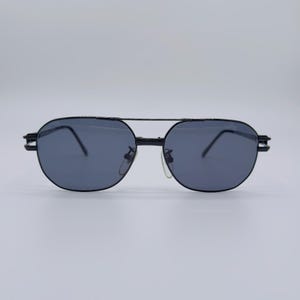 Renoır Collection 80s vintage black square aviator sunglasses women & men frames NOS made in italy