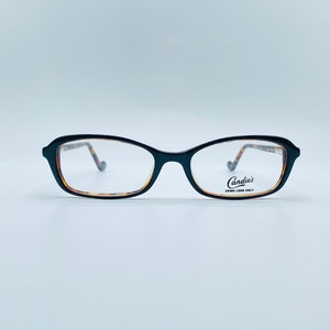 Candies BLK/DA  / 90s / Vintage Micro Slim Cat Eye Black And Tortoise Eyeglasses / Mens & Womens Frame / NOS / Made İn İtaly
