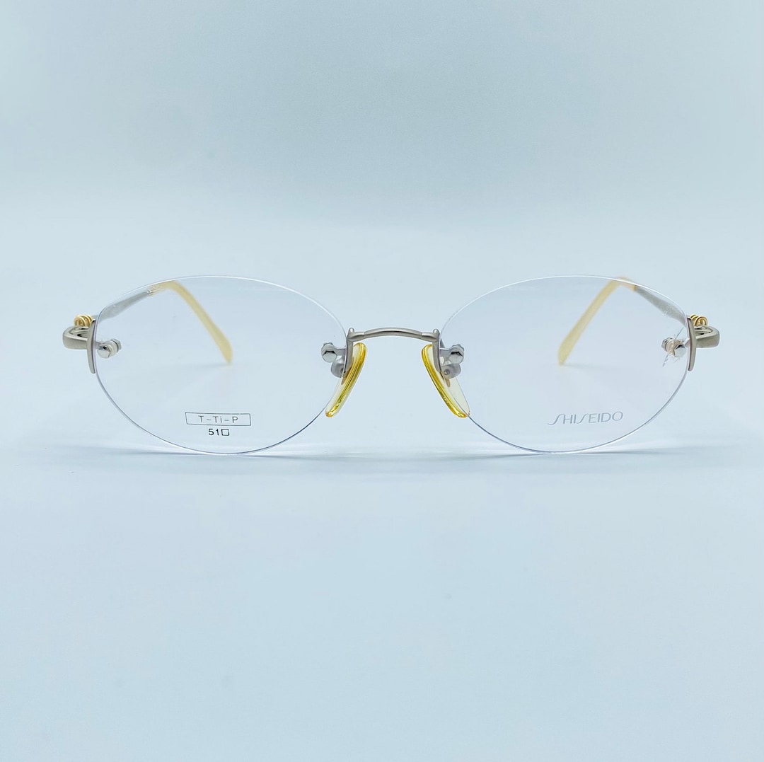 Shıseıdo Mod.2017 90s / Vintage Rimless Titanium Oval Unique Glasses ...