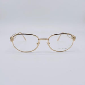 Alesander Bah  M.7002 vintage gold oval unique eyeglasses NOS women & men frames