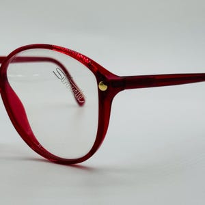 Vintage Red Cat Eye Eyeglasses: 80s Silhouette Frames, Austria NOS