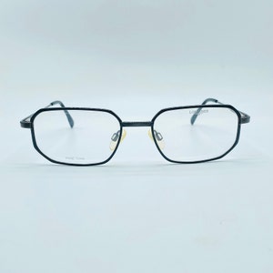 Longines L4265 / 2000s/ Vintage Black Pure Titanium Square Glasses / Women & Men Frame / NOS / Made İn Japan