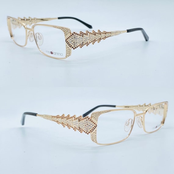 Silver Sunglasses Glasses With No Lenses Kanayu 4-Pack Rhinestone