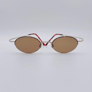 Organix Mod. OR 138 , 90s , vintage gold and tortoise titanium, small oval sunglasses , women & men frames , NOS