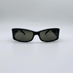 Vintage Fendi Black Acetate Sunglasses, Y2K Frames (NOS)