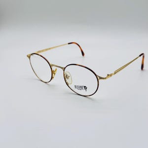Vintage Round Glasses: Le Club Gold Tortoise Frames, 90s NOS