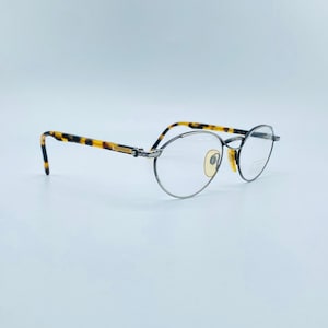 Fendissime F 014  90s vintage gun and tortoise oval cute glasses women & men frames  made in italy NOS