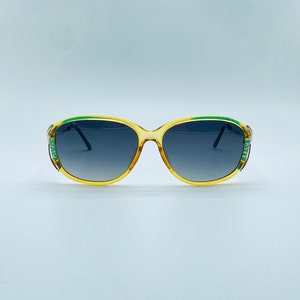 Christian Dior 2731 70s vintage oversized yellow colorful sunglasses womens & mens frame made in germany NOS