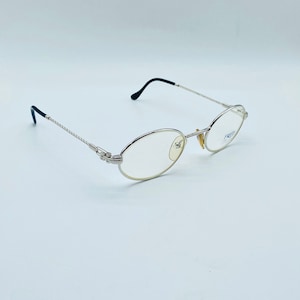 Fred Ketch 80s vintage silver small oval unique glasses women & men frames NOS made in france