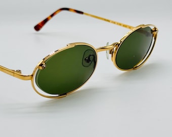 VINTAGE RARE KENZO KE2876 ROUND HINGED FOLDABLE SUNGLASSES