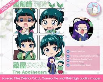 Apothecary Diaries Chibi vector file, Svg, Pdf, Png.