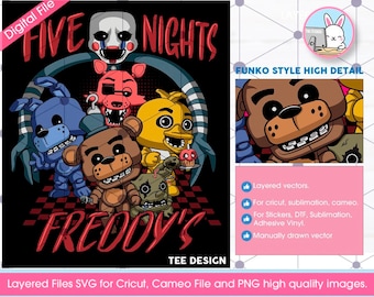Freddy's Svg File, Png File, Vector Files.