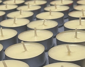 Royal Flame Soy tealights 100% pure natural wax, hand poured in W-ton Tea lights