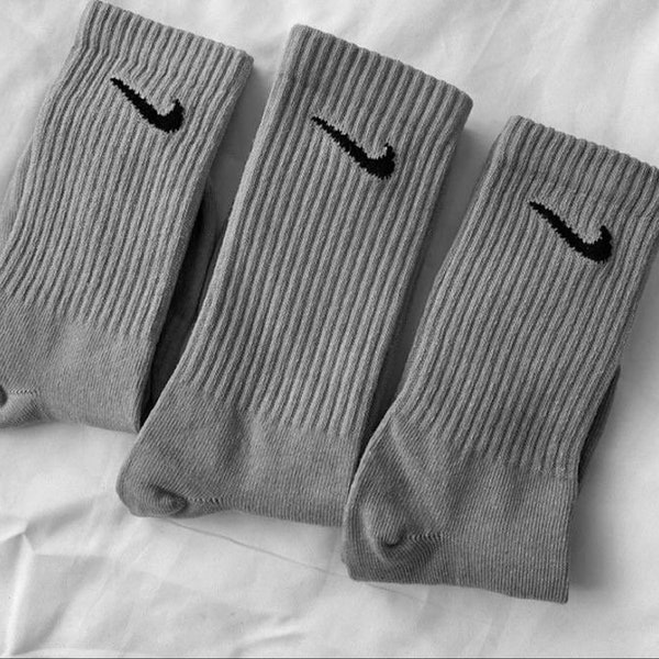 Grey tones custom dyed nike socks