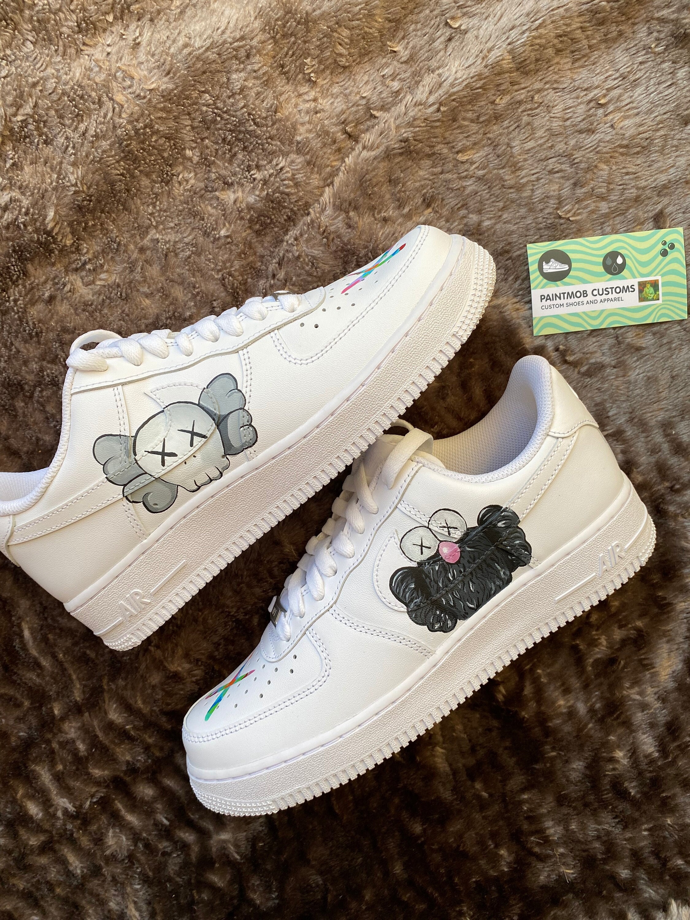 Kaws Custom Shoes For Air Force 1 White Graffiti Hand Painted Art Sneaker :  r/TheZeroCustom