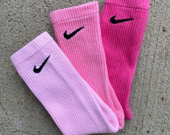 Pink Tones custom dyed nike socks