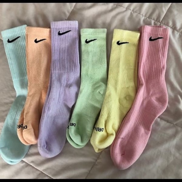 Pastel Custom Dyed Nike Socks