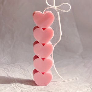 Hearts Pillar Candles|Home Decor|Gift Ideas|Handmade Candles