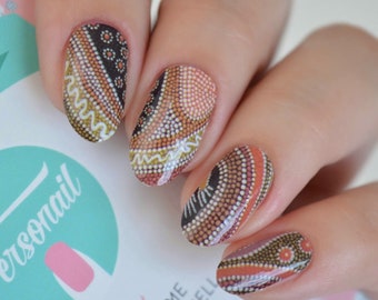 Papunya Aboriginal Print Nail Polish Wraps