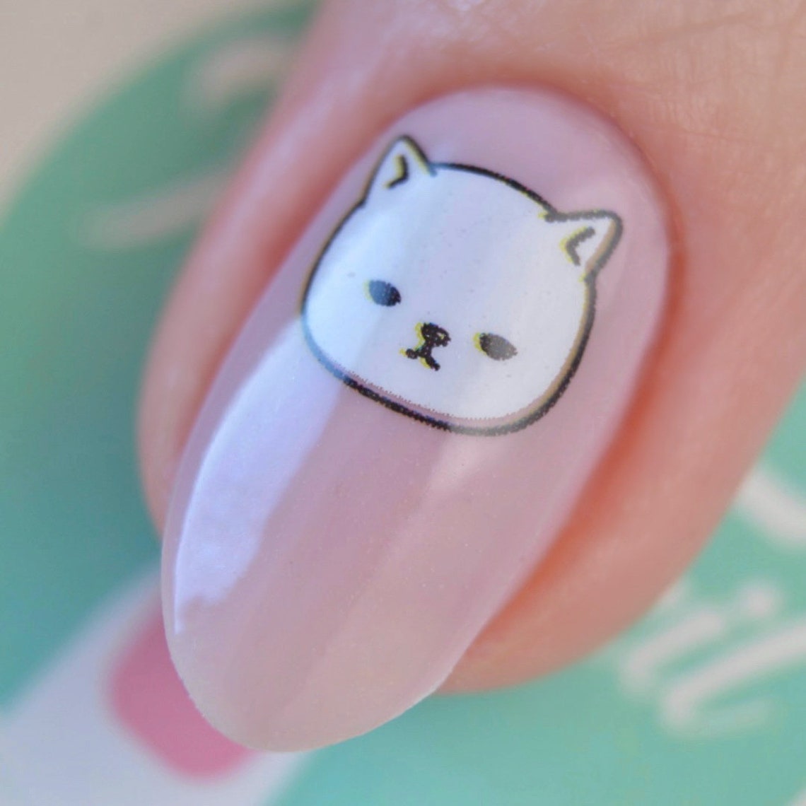 Cat Nail Polish Wraps transparent | Etsy