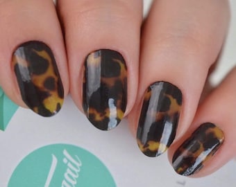 Tortoise Shell Nail Polish Wraps