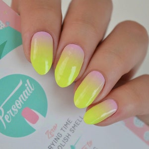 Neon Tips Nail Polish WrapsNaklejki na lakier do paznokci