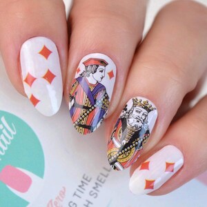 Cards Playing Queen Nail Polish Wraps