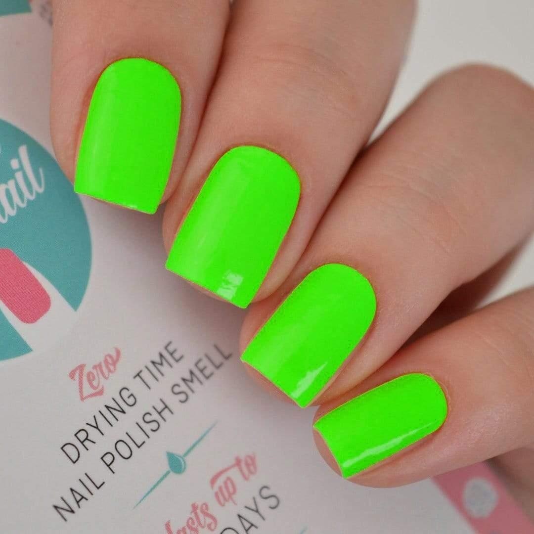 Neon Green Nail Polish Wrapsnail Polish Wraps Etsy
