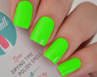 Neon Green Nail Polish WrapsNail Polish Wraps
