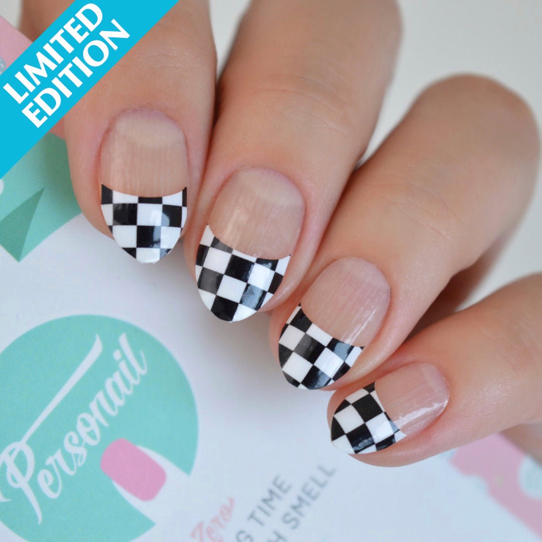 Checkmate Racing Sticker Check Mate Racing Checkboard Nail Polish Wrap - Etsy