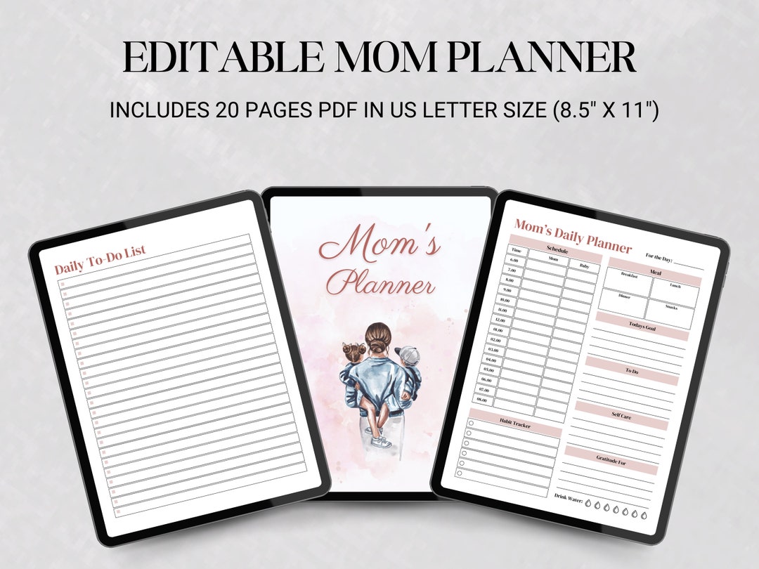 Mom Digital Planner Home Management Planner Busy Mom Planner iPad ...
