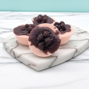 Luxury Artisan Soap Bar Magnolia Peach & Black Raspberry Moisturizing Goat Milk Tart