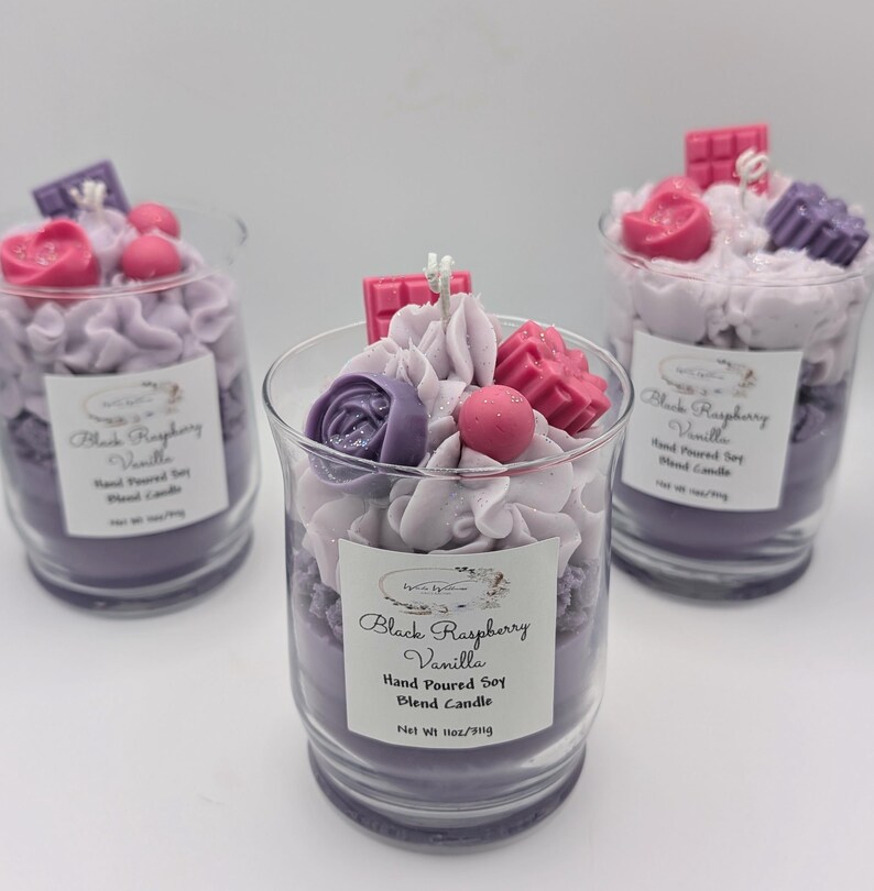 Black Raspberry Candle Black Raspberry Vanilla Scented Candle: Hand Poured Soy Blend - Etsy