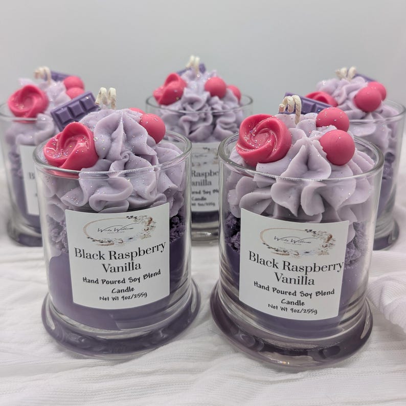 Black Raspberry Candle Black Raspberry Vanilla Scented Candle: Hand Poured Soy Blend - Etsy