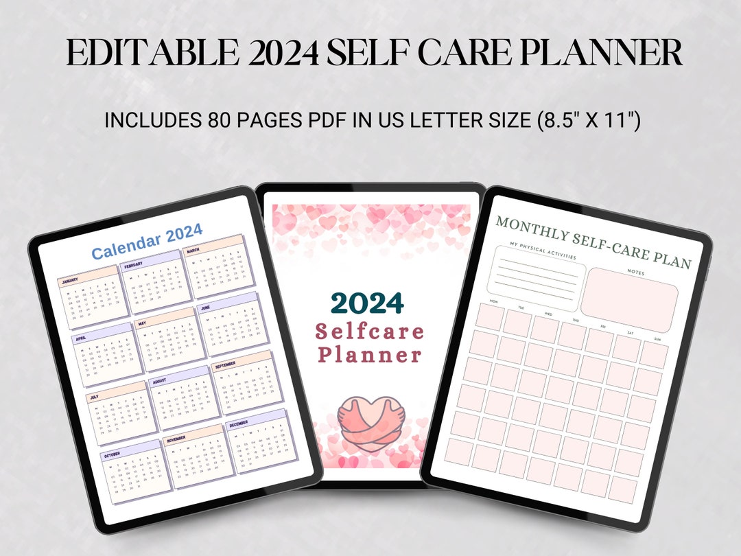 Canva Self Care Journal Wellness & Mindfulness Digital Planner Mental ...