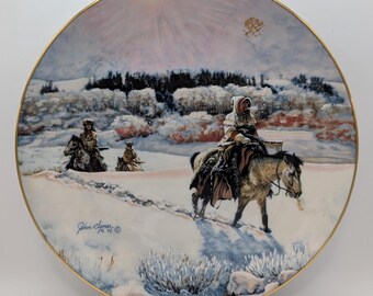 John Clymer 'Winter Trail' Collector Plate: Limited Edition Western Art
