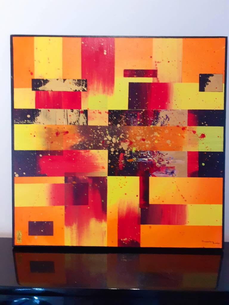 Tableau Abstrait Géométrique N4