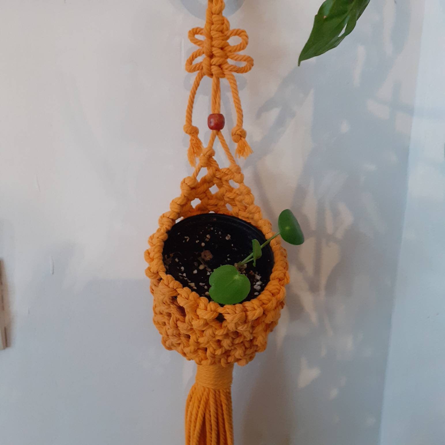 Suspension Macramé Mural Orange