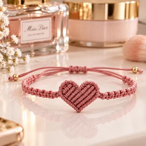 Makramee Herz Armband Anleitung DIY (PDF)