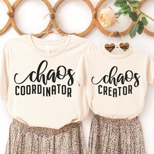 Mommy and Me Toddler Shirt, Chaos Coordinator Tee, Baby Shower Gift, Kids Unisex Tee, cute toddler tshirt, cute kids clothes, Chaos Creator