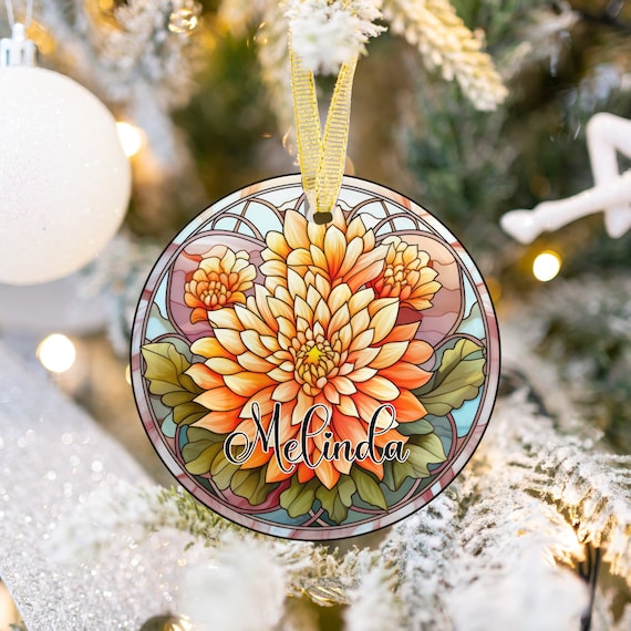 Birth Month Flower Christmas Ornaments
