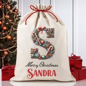 Benutzerdefinierte Weihnachtsbrief Sack, Kinder vorhanden Geschenktasche, Santa Strumpf Kordelzug, personalisierte Geschenktasche, spezielle Lieferung Urlaub