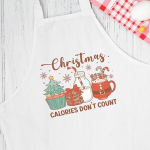Weihnachten Kalorien zählen nicht Küchenschürze, Mrs Claus Kochschürze, Geschenk für Bäcker, Mama Papa oder Mama