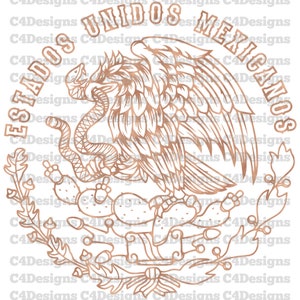 MEXICO Flag (Gold letters version)' Sticker