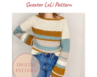 Crochet Sweater LoLi Pattern: Beginner-Friendly (PDF Pattern)