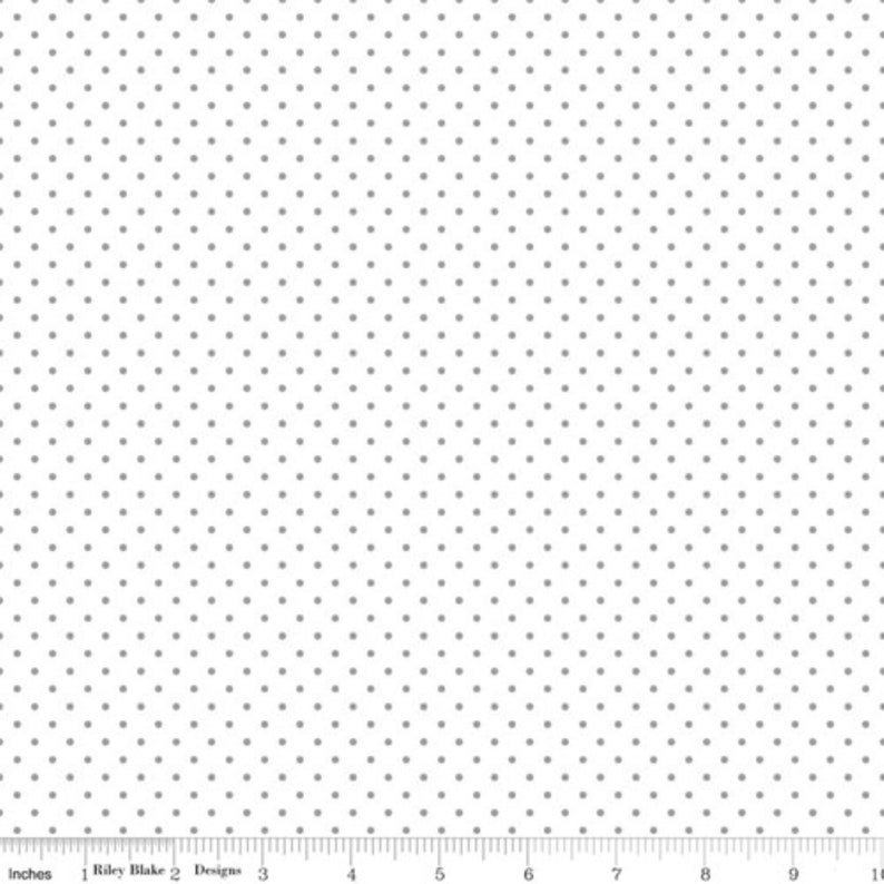 Riley Blake Swiss Dots on White Gray C 660-40 C660R-40GRAY - Etsy