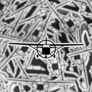 Cessna C172 Front View Airplane Sticker