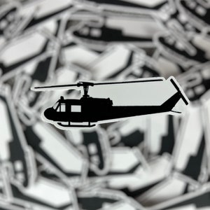 UH-1 Huey Side View Sticker