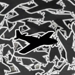 Naklejka P-51 Mustang II Wojna Światowa Samolot Myśliwski 3/4 Widok Kątowy
